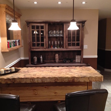 Basement man cave party zone