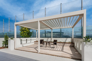 Contemporary tile terrace garden