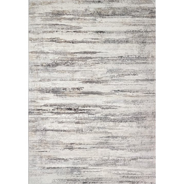 Dynamic Rugs Zen Polyester Area Rug Gray 2.2X7.7