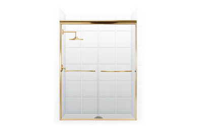 Shower Doors | Pararagon 1/4" Frameless | Gold / Clear Glass by Coastal