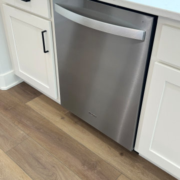 Shoji White and Rustic Beech Almond Kitchen Design