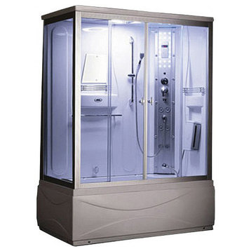 Rectangular Steam Shower With Jetted Tub