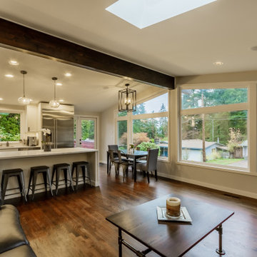 Sleek and Modern Kitchen/Living Remodel Bellevue, WA