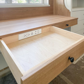 Hidden Charging Station in Bedroom Desk