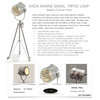 Marine Signal Tripod Lamp, Chrome