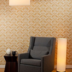 Peacock Patterns - French Damask - Wallpaper