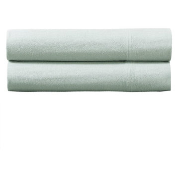 Heavyweight Cotton Flannel Pillowcase Set, Sea, Standard-Pillowcases Pair