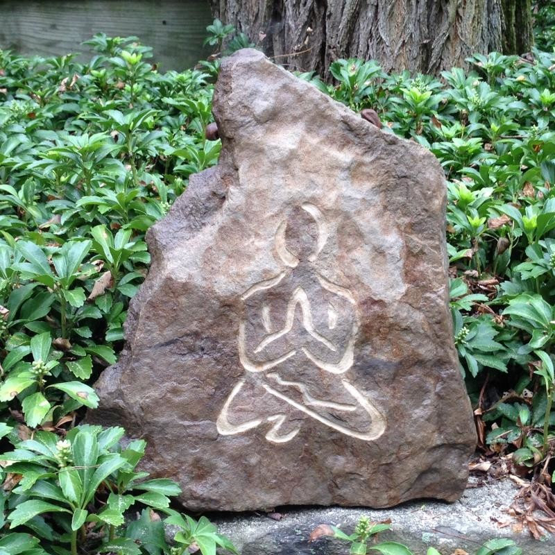 Stone Scuplture for a Meditation garden "Namaste"