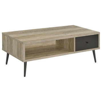 Pemberly Row 1-drawer Rectangular Engineered Wood Coffee Table Pine and Gray