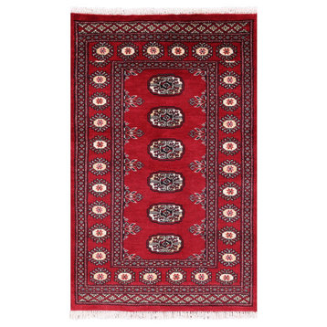 Silky Bokhara Handmade Wool Rug 2' 7" X 4' 2" - Q21777