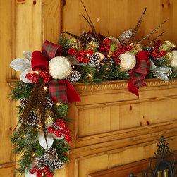 Pre-Lit Highland Fling 6' Christmas Garland - Wreaths And Garlands