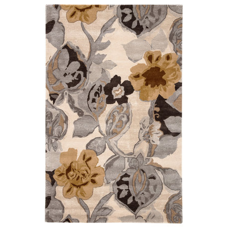 Jaipur Living Petal Pusher Handmade Floral Multicolor/White Area Rug, 8'x10'