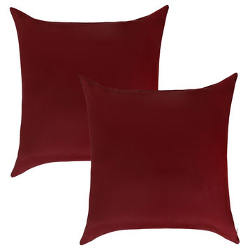 A1HC Nylon PU Coat Indoor/Outdoor Pillow Covers, Set of 2, Copper Rust, 22"x22"