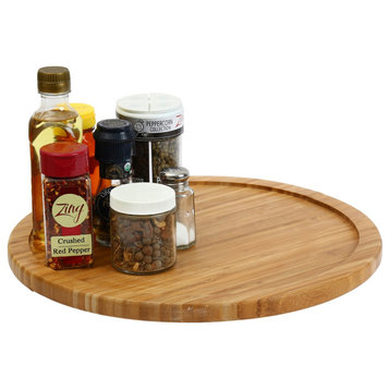 YBM HOME Bamboo Wooden Lazy Susan Turntable 14"