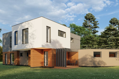 Загородный дом в стиле минимализм, 330 м.кв.