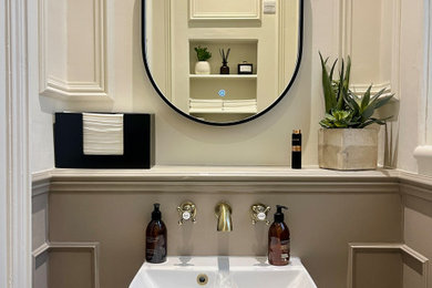 Example of an ornate powder room design in London