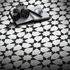 8"x8" Medina Handmade Cement Tile, White/Black, Set of 12