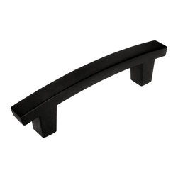 Cosmas - Cosmas Flat Black Contemporary Cabinet Hardware, 3" Hole Spacing - Cabinet And Drawer Handle Pulls