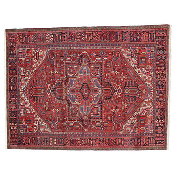 Vintage Persian Heriz Rug, 10'03 X 13'06