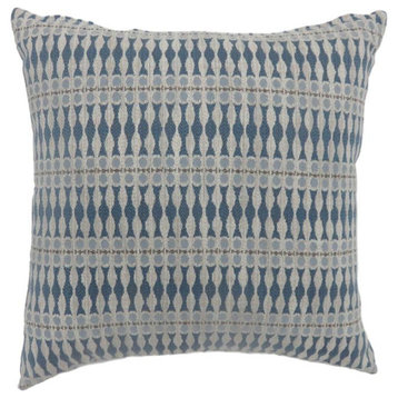 Furniture of America Plenley Fabric Large Throw Pillow in Blue (Set of 2)