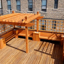 deck and bathroom