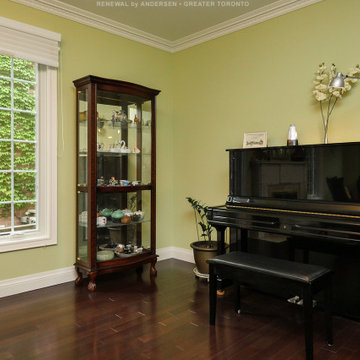 New White Casement Window in Lovely Music Room - Renewal by Andersen Greater Tor