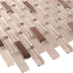 Glossy and Matte White Lake Subway Glass Mosaic Tiles - Home Accessories & Decor