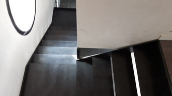 Réalisation escalier en métal ciré noir
