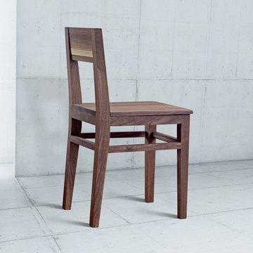 Wood Dining Table and Chair Set in Walnut