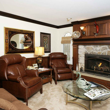 Traditional Fireplace Surround, Mantle and Wainscoating
