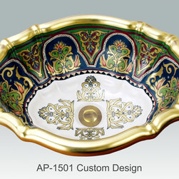 Hand Painted Drop-in Sinks by Atlantis Porcelain Art - Products