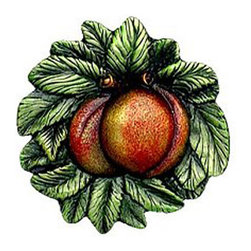 Inviting Home Inc. - Peach Knobs, Hand-Tinted Pewter - Cabinet And Drawer Knobs
