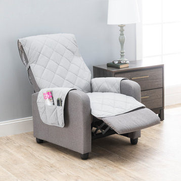 Recliner Chair Furniture Cover, Slate Gray, Regular