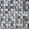 Bliss Cappuccino Stone and Glass Square Mosaic Tile, 4" X 6" Sample