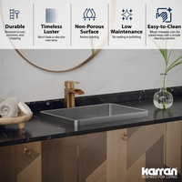 Karran Cinox Stainless Steel Rectangular Drop In Sink, Stainless Steel