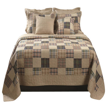 Greenland Home Oxford Quilt And Sham Set, 3-Piece  King