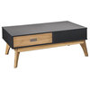 Coffee Table in Dark Gray and Natural Wood