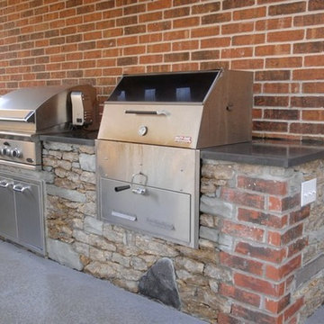 Charcoal and Gas Outdoor Grill Kitchen