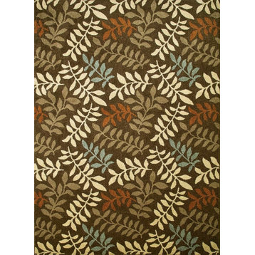 Concord Global Chester 9788 Leafs Rug 2'7"x4'1" Brown Rug