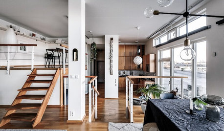 Stockholm Houzz Tour: Three-Level Loft With Harbour Views