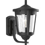 Progress Lighting - Progress Lighting 1-100W Medium Wall Lantern, Black - East Haven offers contemporary styling to complement a variety of home styles. Medium wall lantern with clear seeded glass.
