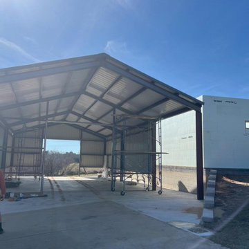 30x40 Steel Shop with 12' Overhang