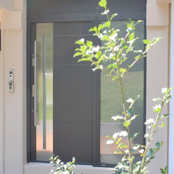Modern Entry Door with Frosted Glass - Front Doors