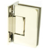 Frameless Tub Shower Door 64"x33.5" Low Iron, Polished Nickel Hinges, Square Cor