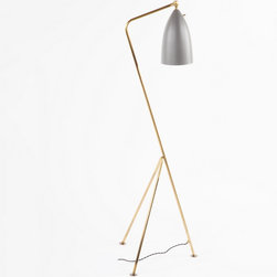 Magnus Floor Lamp | Dark Grey/Brass - Floor Lamps