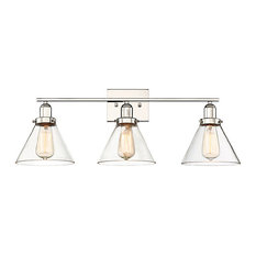 Drake 3 Light Bath Bar, Polished Nickel