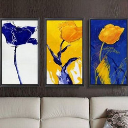 Flowers Wall Art Set of 3 - Prints And Posters