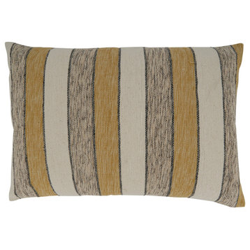 Throw Pillow Cover With Striped Design, 16"x24", Multi