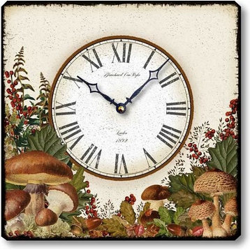 Antique-Style Woodland Scene Wall Clock