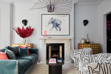 Contemporary living room in London.